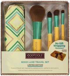 Kit de lujo de 4 brochas (escobillas) para maquillaje con estuche fabricadas con bambú - comprar online