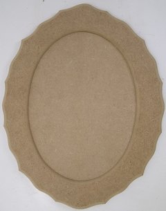 Moldura Oval Colonial 33x45cm Com Fundo MDF 9mm