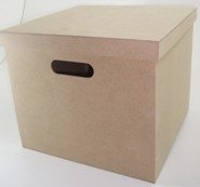 Caixa Arquivo 29x29x25cm Tampa 30x30cm MDF 6mm