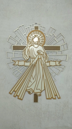 Quadro Jesus Misericordioso em Camadas 60cm