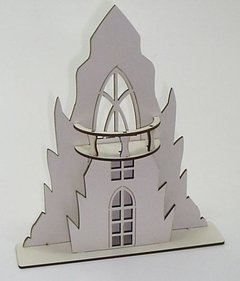 Castelo Frozen Pequeno 25cm Laminado Branco