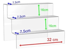Expositor Escadinha 3 Degraus 22x48x32cm - comprar online