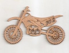 Moto 80cm Recorte Escultura Parede - Atelier da Madeira