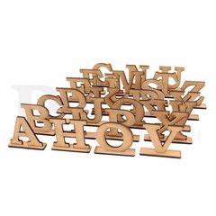 Letras Forma 50cm MDF 6mm Com Base - Pintado