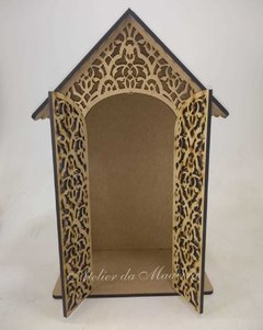 Capela Porta Provençal para Santo 20cm - Atelier da Madeira