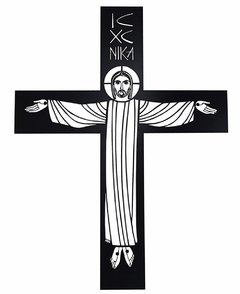 Cruz Jesus Nika 60cm Pintado