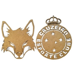 Recorte Escudo Cruzeiro e Raposa Vazado 20cm