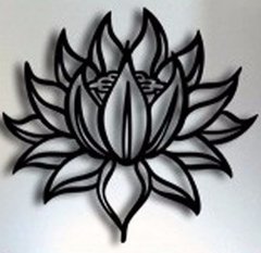Painel Flor de Lotus 60cm Pintado