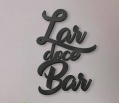 Painel Lar Doce Bar 40cm Pintado