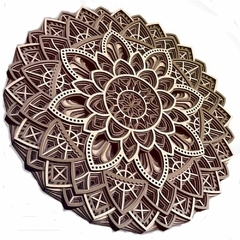 Mandala Flores 40cm 8 Camadas 3D - comprar online