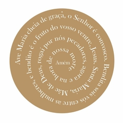 Quadro Mandala 50cm Oração Ave Maria Espiral MDF 3mm na internet