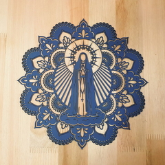 Mandala Nossa Senhora Fatima 40cm Pintada - comprar online