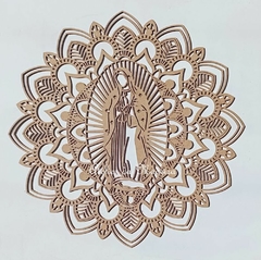 Mandala Nossa Senhora Guadalupe 35cm Pintada