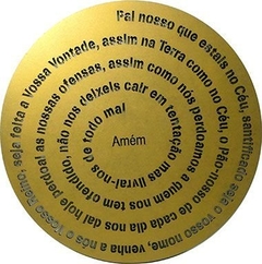 Quadro Mandala Oração Pai Nosso 60cm Espiral Pintada - comprar online