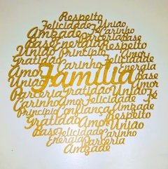 Painel Redondo Familia 60cm Pintado