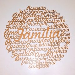 Mandala Redonda Virtudes da Familia 40cm