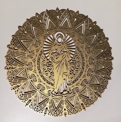 Mandala Sagrado Coração de Maria 60cm Pintada na internet