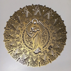 Mandala Sagrado Coração de Jesus 60cm Pintado na internet