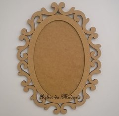 Moldura Espelho Oval Arabesco 31cm Com Fundo - comprar online