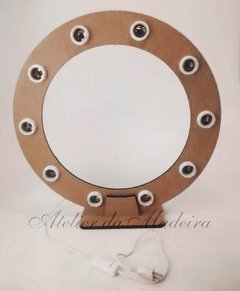 Moldura Redonda Camarim Ring Light 50cm 6 Bocal E Fiação - Pintado