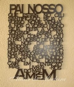 Painel Oração Pai Nosso 80x100cm - Pintado - comprar online