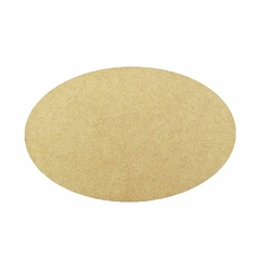 Placa Oval Lisa 08x14cm MDF 9mm Kit 10 Unidades