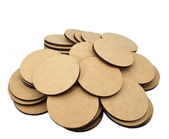 Placa Recorte Redonda Lisa 8cm MDF 3mm Kit 10 Peças