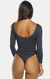 Double Layer 3/4 Sleeve Navy Blue Swimsuit - buy online