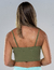 Olive Green Spaghetti Strap Bikini Top - comprar online