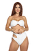White Braided Strapless Bikini Top on internet
