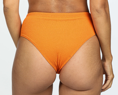Calcinha Biquíni Hot Pants Canelada Laranja - comprar online