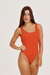 Ribbed Coral Tank Swimsuit