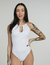 White Halter Neck "Drop" Swimsuit on internet