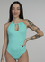 Aqua Green Halter Neck "Drop" Swimsuit - buy online