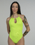 Neon Green Halter Neck "Drop" Swimsuit