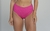 Ribbed Pink High-Waisted Bikini Bottom - Aleccra