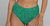 Ribbed Forest Green High-Waisted Bikini Bottom