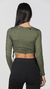 Olive Green Ruched Cropped - buy online