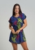 Marina Navy Leaf Print Dress