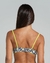 Navy Blue and Lime Green Flower Print Luana Bikini Top - buy online