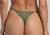 Green Leaves Print Amores Bottom Bikini - Aleccra