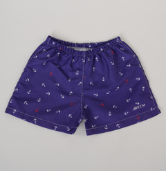 Shorts Infantil Estampa Navy