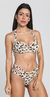 Ribbed Larissa Bikini Top in Onça Print - online store