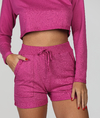 Shorts Feminino Moletinho Pink na internet