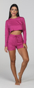 Shorts Feminino Moletinho Pink - loja online