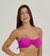 Strapless Fuchsia Braided Bikini Top