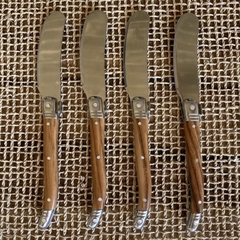 Set de Cuchillos de untar x 4u ABS madera