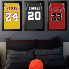 Combo x3 Cuadros camisetas de basquet (COM-3038) en internet