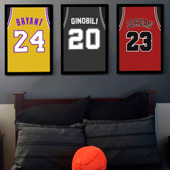 Combo x3 Cuadros camisetas de basquet (COM-3038) - comprar online