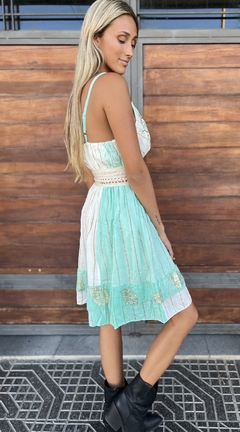 Vestido Siria Verde Aqua - comprar online